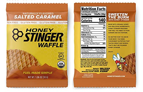 Honey Stinger Gluten Free Organic Waffles – Variety Pack With Sticker – 12 Count – Energy Source For Any Activity – Salted Caramel, Cinnamon And Cookies & Cream #TOP3
