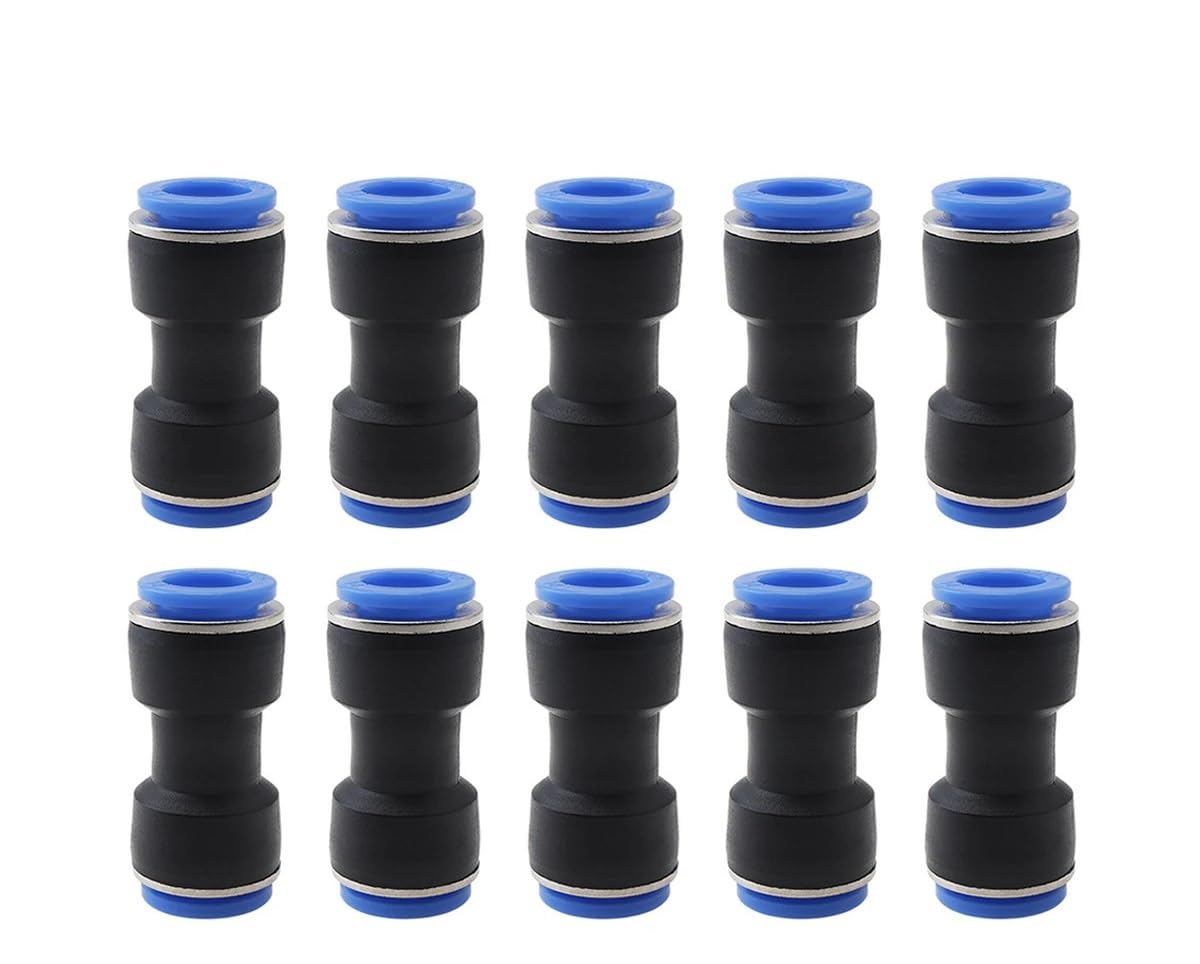 10PCS 4mm 6mm 8mm 12mm 14mm Pneumatic Push in Hose Couping ﻿(10pcs PU-14)