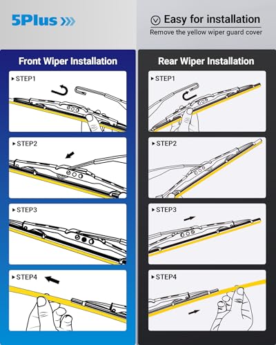 Image of Wipers Replacement for Jeep Patriot 2007-2017 Windshield Wiper Blades,21 inch+21 inch Windshield Wipers with 10 inch Rear Wiper Blade - Factory Fit & All-Season OEM Quality (Pack of 3)