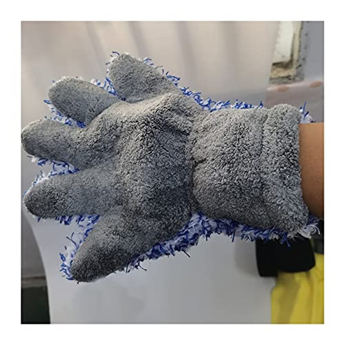 Dubbelzijdige auto reinigingshandschoenen Zachte koraal fleece auto handschoenen waterdichte reinigingsdoek voor auto… - Image 6