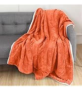 Elegant Comfort Luxury Ultra-Plush Velvet Touch Fleece Throw Soft, Warm, Cozy| Micromink Sherpa-B...