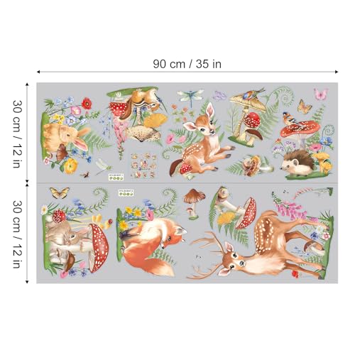 Vinilos Decorativos Animales Bosque 2 Planchas 11.8x35.4 in miniatura 6