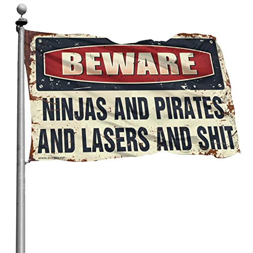 Drapeau d'avertissement Abipuir 152x244 cm Ninjas Pirates