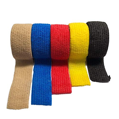 LisaCare 5 piezas Vendaje adhesivo , dedos de yeso , enlucidos rollo , pavimento elástico, venda cohesiva, la pavimentación de los niños sin pegamento,