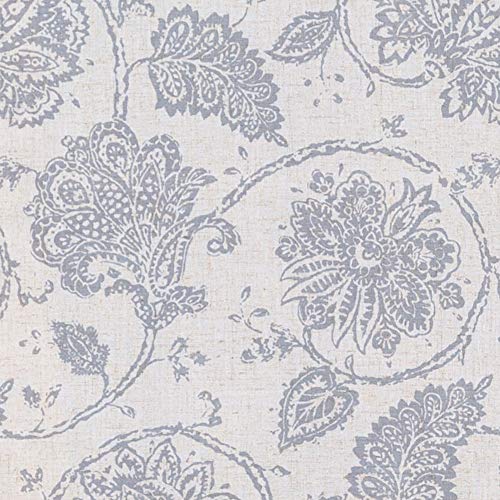 Jinchan Linen Valance Curtain Kitchen Farmhouse Window Valance For Living Room Scroll Paisley Valance For Bedroom Bathroom Decor Floral Printed Tie Up Valance 18 Inch 1 Panel Rod Pocket Grey On Beige #TOP7