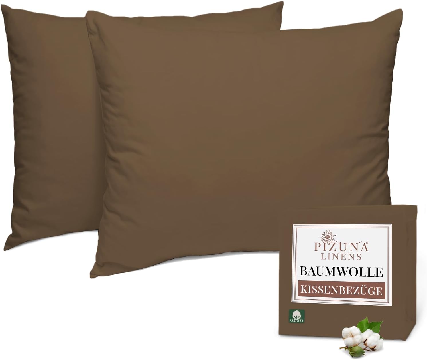 Pizuna Pamut Párnahuzat szett Woody Brown színben
