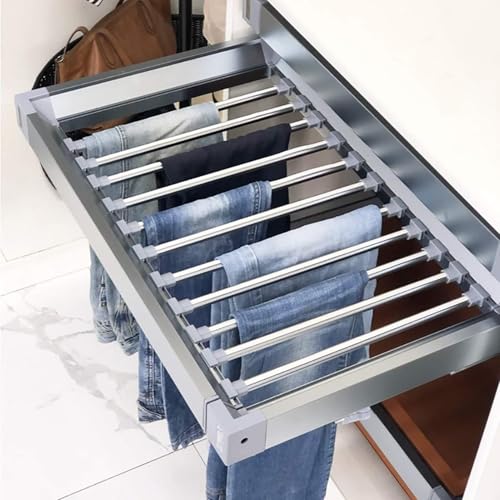 Appendiabiti telescopico per pantaloni, appendiabiti estensibile con design salvaspazio per un'organizzazione efficiente del guardaroba