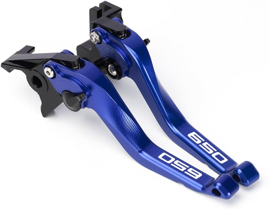 Motorcycle Short Brake Clutch Levers Compatible with Suzuki SV650 SV650X 2016 2017 2018 2019 2020 2021 | Front Shorter Levers Handles SV 650 650X Accessories (Blue)