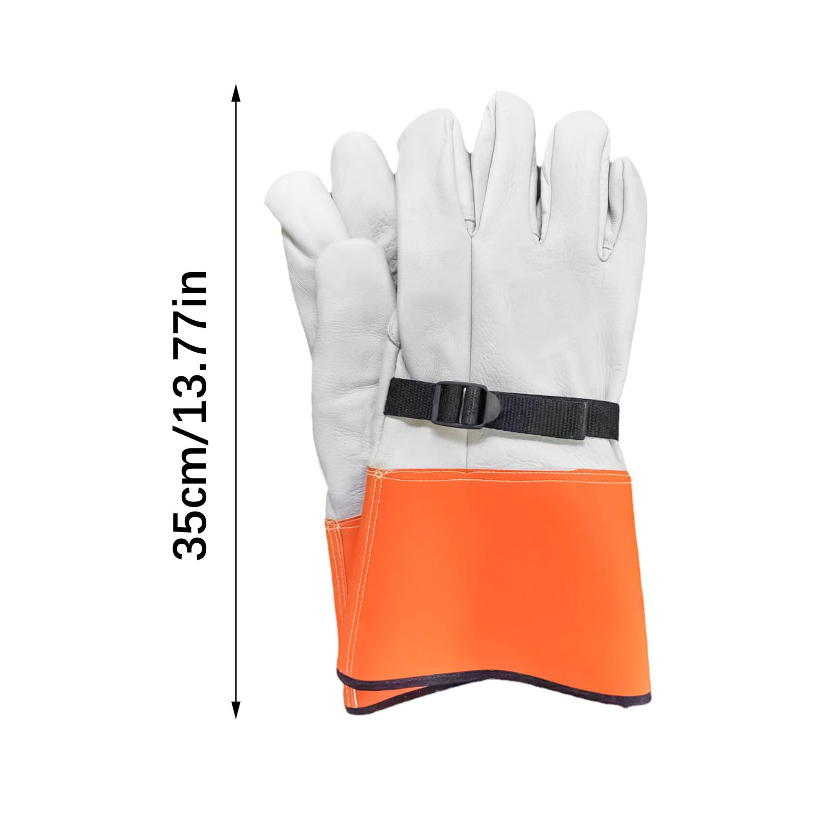 Guanti da lavoro in pelle extra spessi da 14 pollici Guanti resistenti calore per impieghi gravosi Design aggiornati per saldatura e manutenzione elettrica Resistenti calore industriale