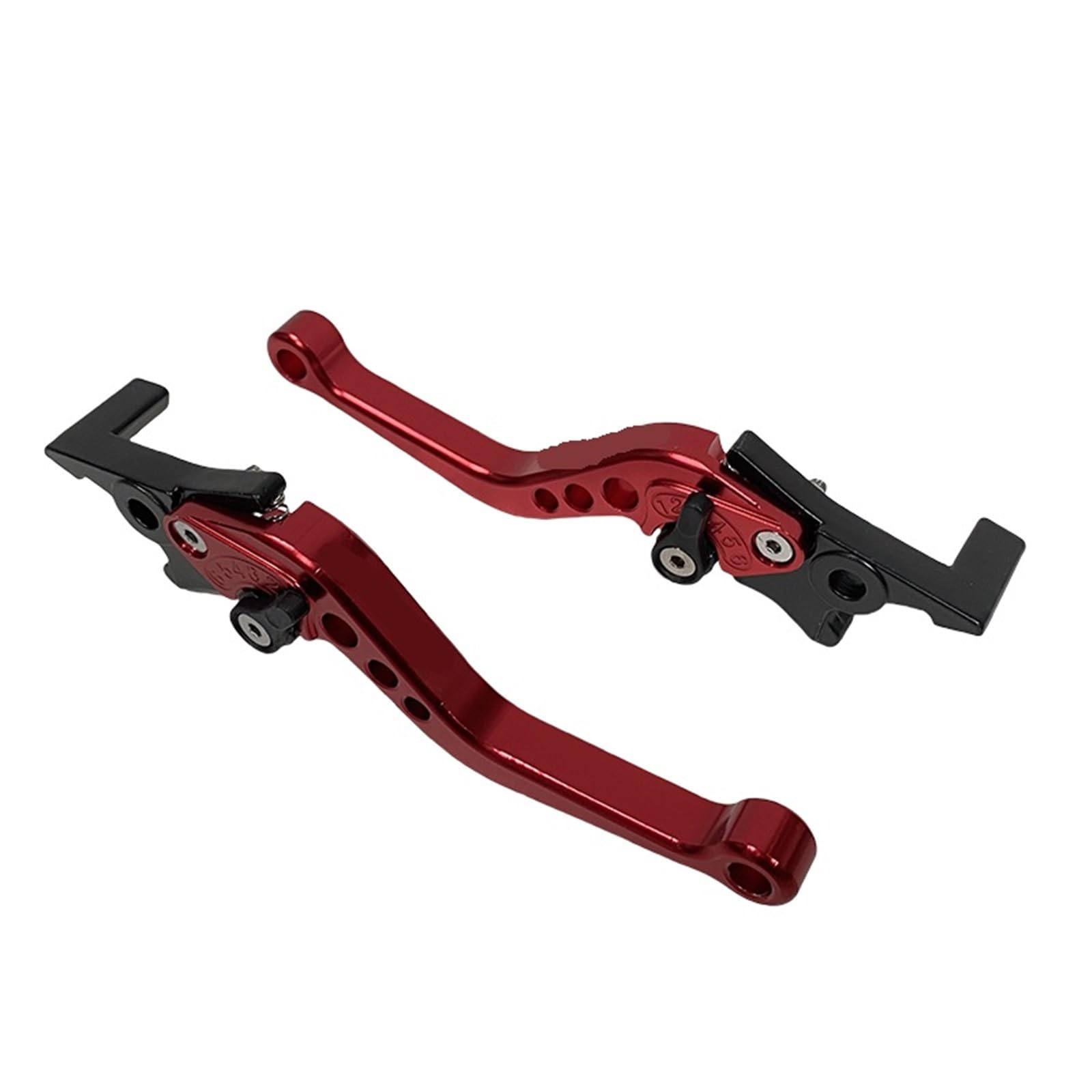 Onmaweyb Red Brake Clutch Lever Bike Adjustable Double Disc Brake Motorcycle Modification Accessories Handle Lever For Scooters D7ya Gy6 Modified Parts(Red)