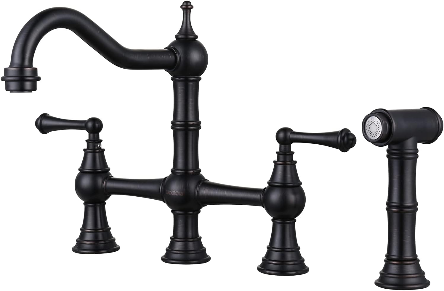 Kingston Brass KS1275TXBS French Country Bridge Kitchen Faucet, 8-3/4 ...