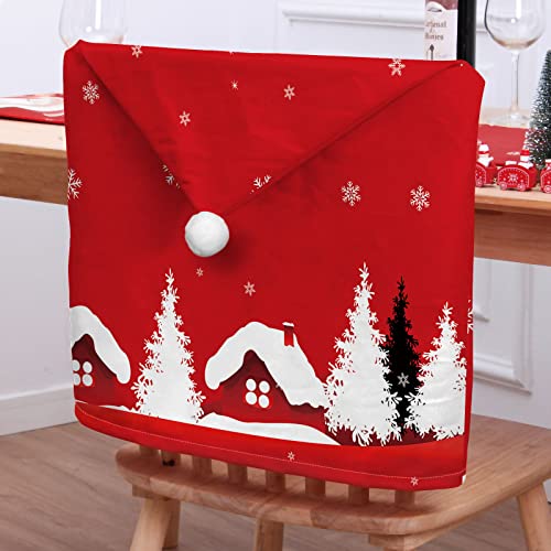 Stuhlhusse Weihnachtsmütze 23 Morbuy Weihnachten Stuhlhussen 2-8er Set Nikolausmütze Esstisch...