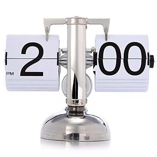 Apore Retro-Klappuhr, mit Innengetriebe (weiß) Cover