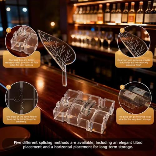 Soporte Modular de Acrílico para Botellas de Vino 2 Piezas miniatura 6