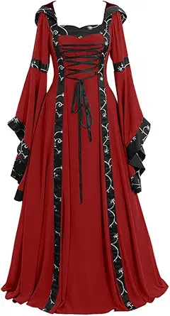 OIOLOYJM Renaissance Costume Women Medieval Sexy Plus Size Witch Vampire Gothic Halloween Costumes Woman 2025 Clothes Dresses