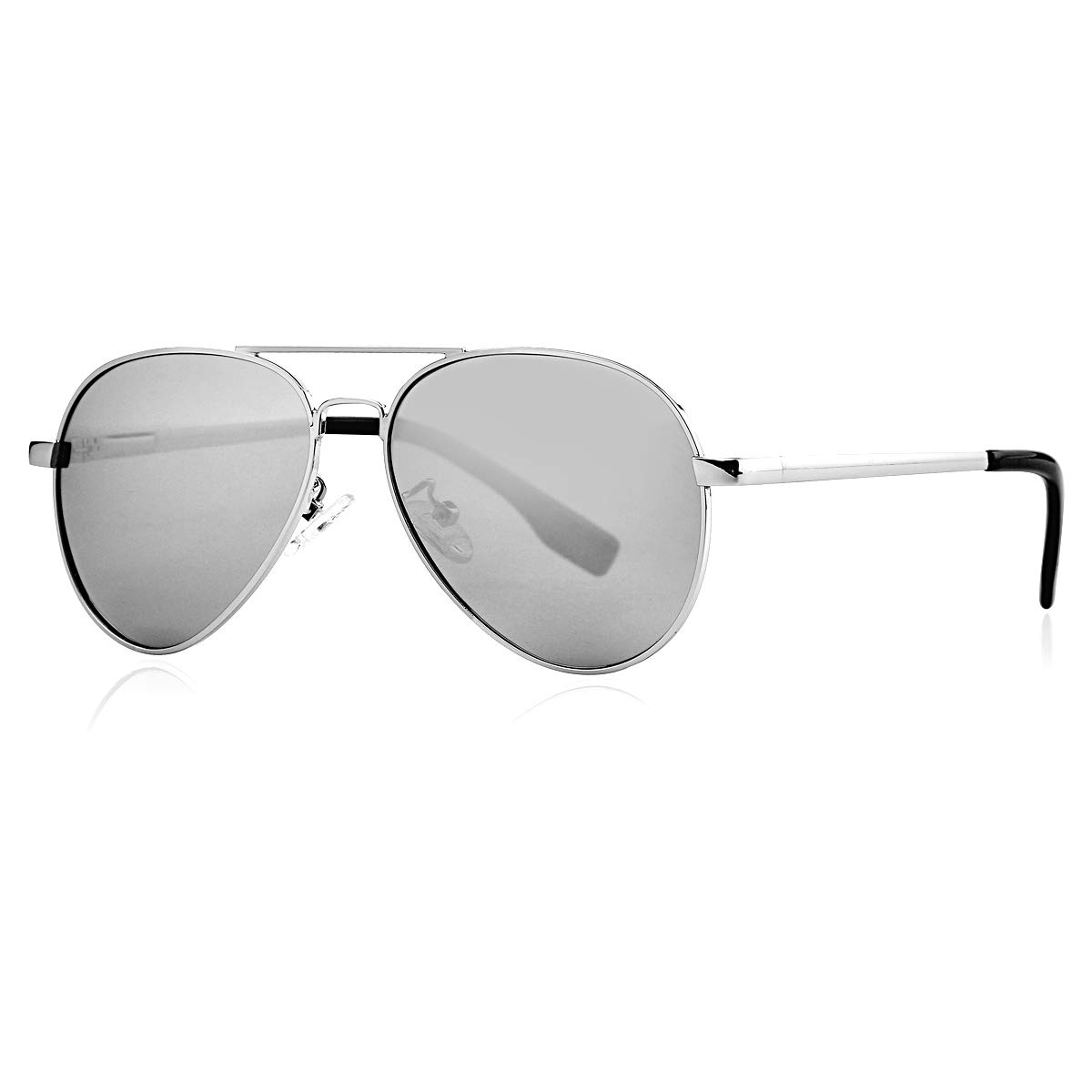 Gleyemor Polarisierte Piloten-Sonnenbrille für kleine Gesichter, Damen und Herren, 52 mm, kleine Flieger, 100 % UV-Schutz