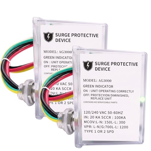 2Pcs AG3000 HVAC Surge Protector 120/240V, 3-Mode Mini Split Surge Protector with TPMOV Technology,...