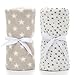 LeerKing Coperta per Bambini Unisex Coperta in Due Pezzi per Ragazzeaccogliente Bambini Passeggino per Biancheria da Letto Soffice per Neonat Morbida,Grigio+Bianco,75 * 100 cm/100 * 150cm.