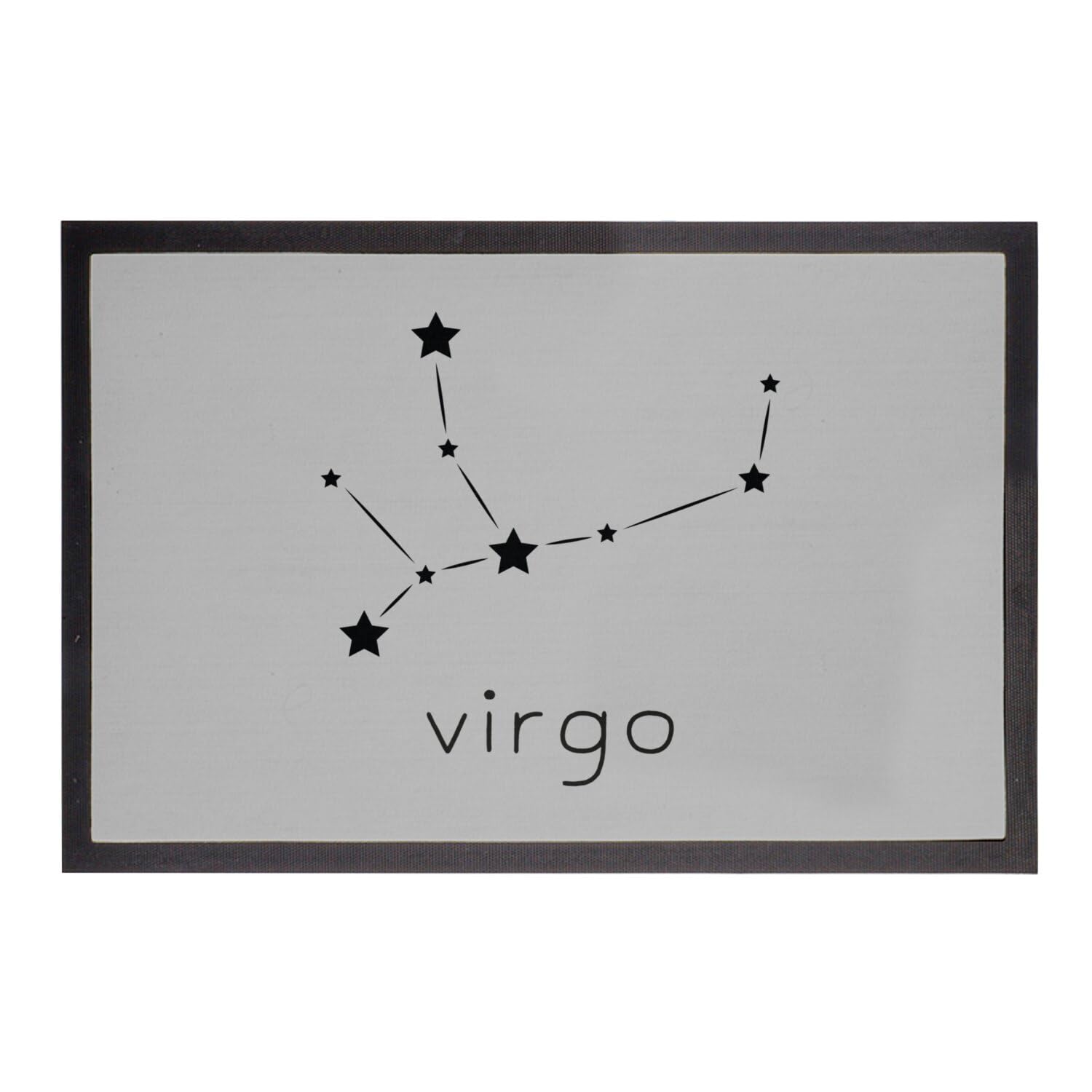 Paillasson Gris pour garder une entrée propre motif astro Virgo 60x40