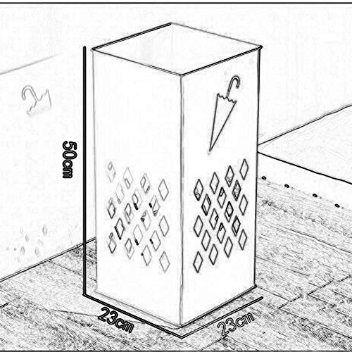 Porte-parapluie beige en fer style cube de rangement pour maison - 5