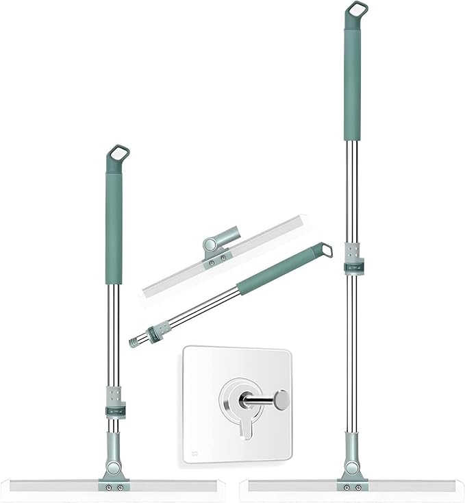 Multifunctional Magic Broom Sweeper | Detachable Indoor Cleaning Broom | 180-Degree Rotatable Broom | Silicone Floor Broom with Extended Handle (2 in 1) with 2 PCS Wall Hooks