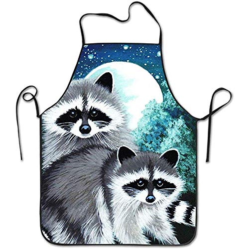 Preisvergleich Produktbild Darlene Ackerman(n) Wunderbare Mondschein Waschbären Brohter Schürze langlebig einfache Reinigung kreative Lätzchen für Mann und Frau Standardgröße