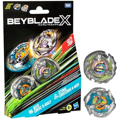 Beyblade X Dual Pack: Bite Croc & Sting Unicorn Cover