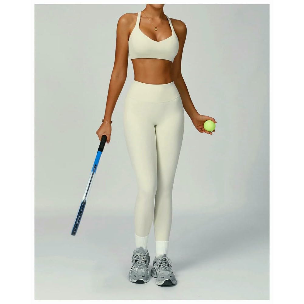 JCVBN damskie legginsy do jogi z wysokim stanem bezszwowe wysokie rozciągliwe podnoszące pośladki oddychające spodnie sportowe damskie legginsy na siłownię