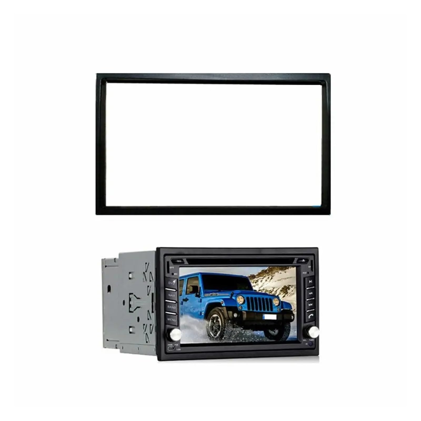 Cadre Voiture Stéréo Panneau De Radio Stéréo Universel Pour Voiture Cadre Surround 2Din Pour Grand Écran 7 Pouces Accessoires Tableau Bord Audio Façade Autoradio