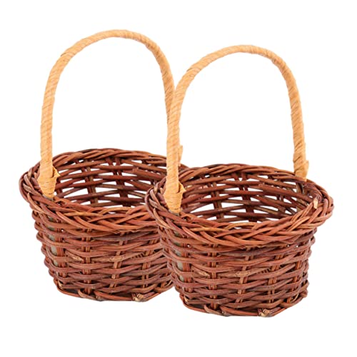 Lurrose 2 Stück Miniatur Rattankörbchen Handgefertigt Langlebig und...