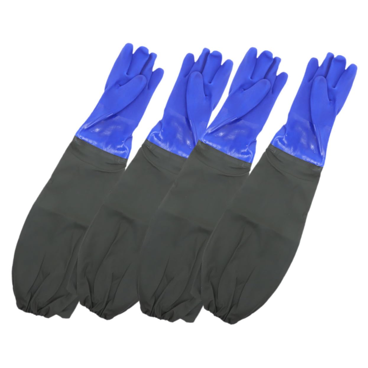 LIFKOME 2pares Guantes Largos de Goma Impermeables para Limpieza de Cocina Guantes para Lavavajillas Protección Química Uso Coche y Hogar