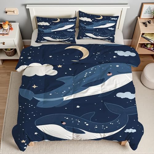 Housse de couette 200x200 dauphin en microfibre douce avec fermeture éclair pratique - 3