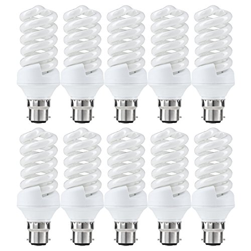 Paulmann 10 x ESL Energiesparlampe Spirale 20W B22d 2700K Warmweiß