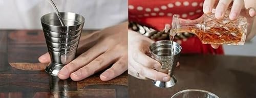 Miniatura 5 de Taza medida de acero inoxidable de 152.5 fl oz, barra de herramientas de cóctel, bebidas mixtas, tazas de bar, taza de bar para el hogar, acabado