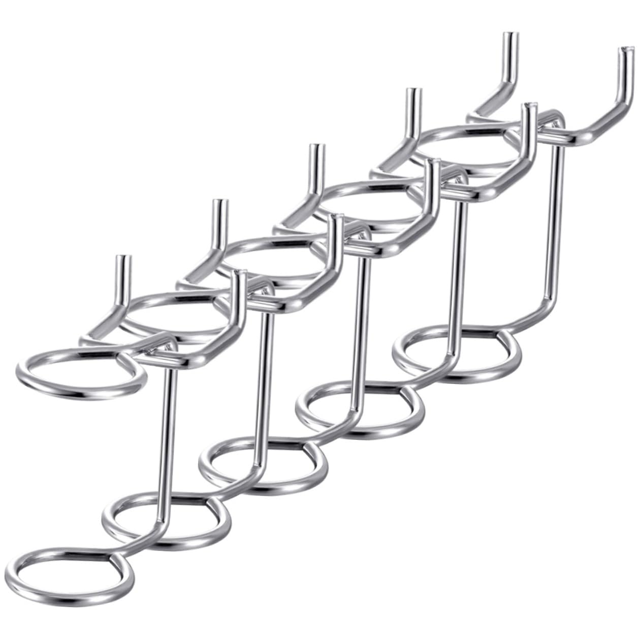 Cabilock 5Pcs Pegboard Tool Holders Double Ring Screwdriver Organizers for Garage Easy to Install Space Saving Hooks for Storing Tools and Light Items Sturdy Design