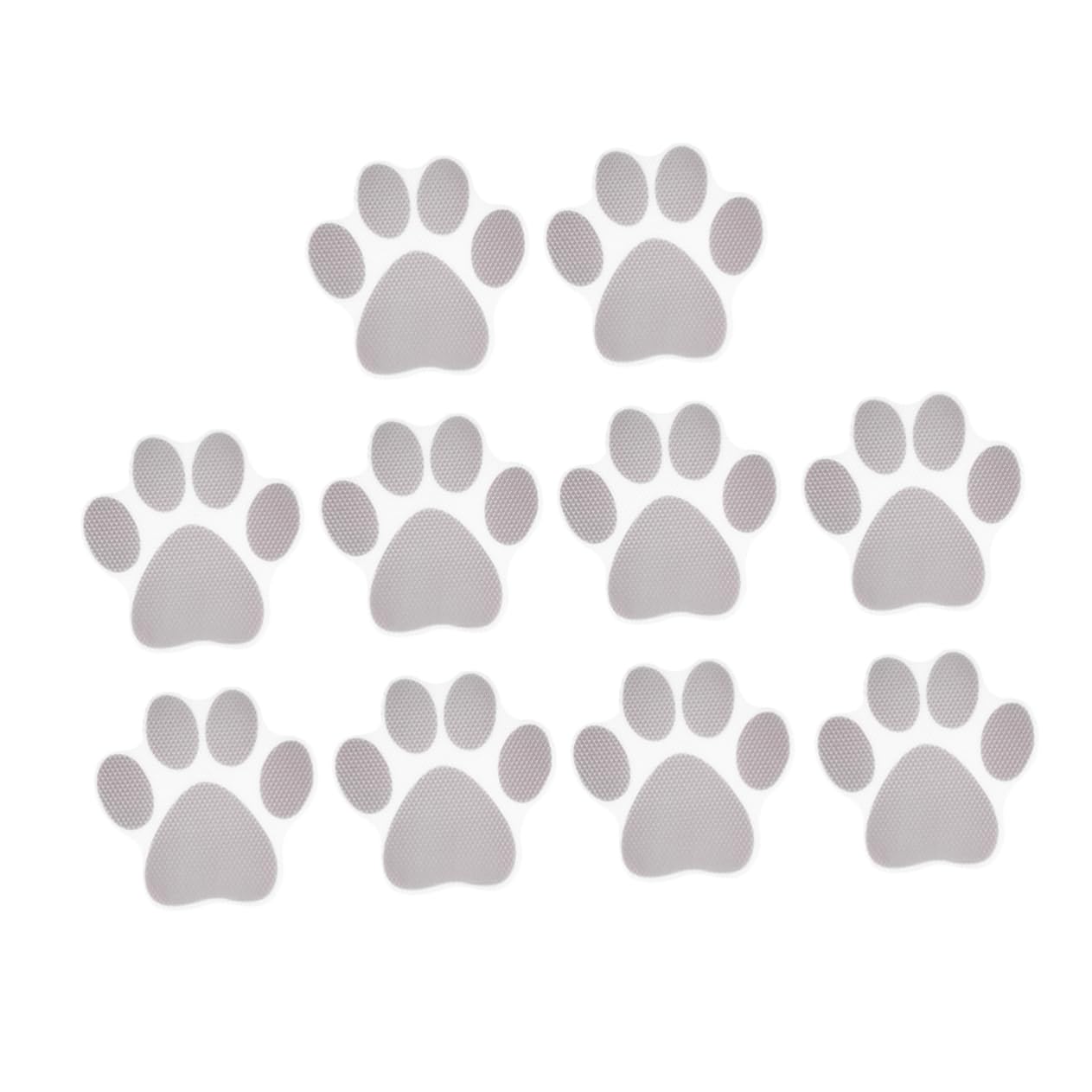 HOLIDYOYO 10Pcs Cartoon Dog Footprint Bath Stickers Slip Decals for Bathtub Bathroom Safety Self Adhesive Grey Stickers for Smooth Surfaces