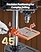 VEVOR 8 in Benchtop Drill Press, 2.5A Induction Motor, Tabletop Drilling Machine with 750/1140 / 1740/2340 / 3200 RPM Adjustable Speed, 0-45° Tilting Worktable, LED Work Light, for Wood Metal