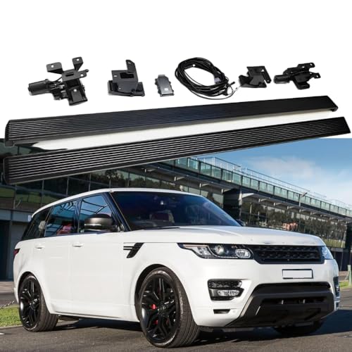 Deployable Electric Running Board Compatible with Range Rover Sport 2016 Side Step Power Nerf Bar, All Black