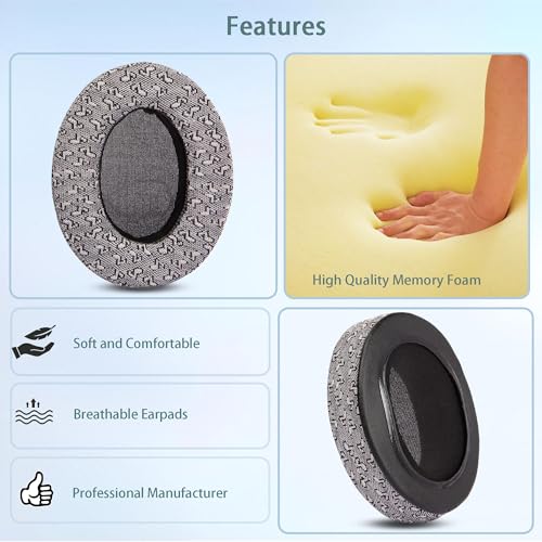 HAIZEEN Earpads Compatible with Utaxo UTBH001 BH001 Headset Headphone Ear pads Replacement Cushion(Breathable Fabric/High-grade Foam) - Image 3