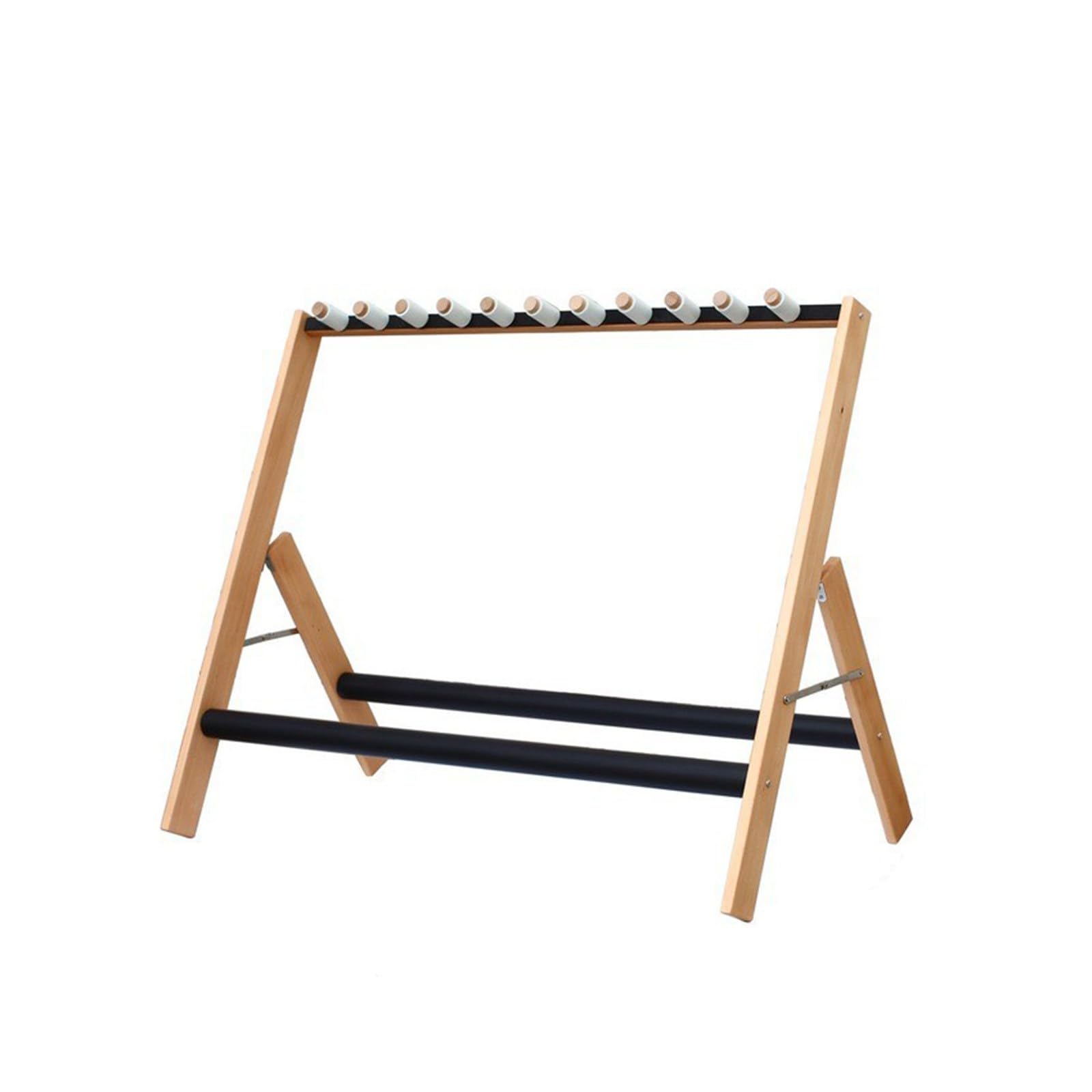 AHLOKI Gitarrenständer Aus Holz, Massiver Gitarrenständer Aus Holz, Multi Guitar Display Stand, für Gitarren Aller Formen, Akustisch, Elektrisch Oder Bass (6)