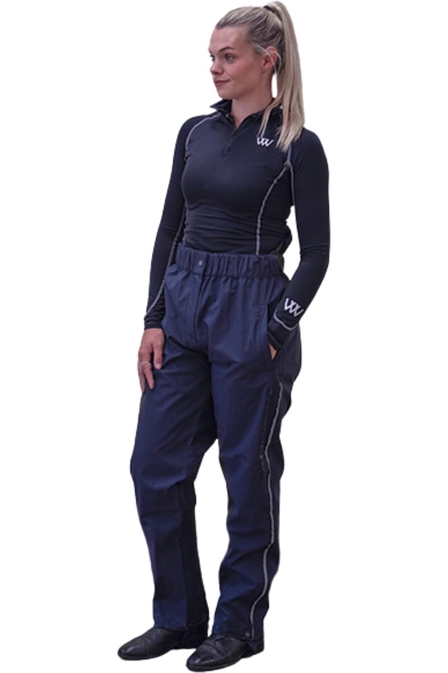Woof Wear Unisex All Season Waterproof Riding Trousers - Navy - Size: Medium