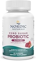 Nordic Naturals Zero Sugar Probiotic Gummies Strawberry Watermelon 3B CFU Vegan Digestive Immune Support 40 Count