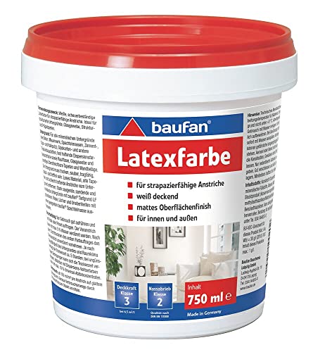 Baufan - Latexfarbe weiss - 0,75 Liter