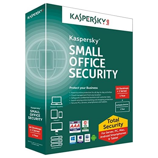 Kaspersky Small Office Security Latest Version-10 PCs + 1 File Server 1 Year (CD) + 10 Mobile Devices