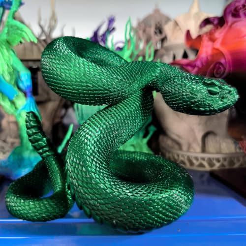 Image of PETG Filament 1.75mm, Venom Green SE, Dark Green Black Shadow 3D Printer Filament, Co-Extruded Core-Shell PETG with PLA Coating, Strong Glossy Filament for Dragons and Reptile Models,1kg