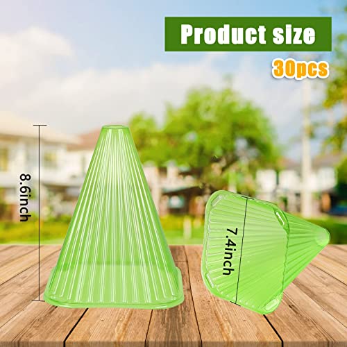 Jixsloft 30 Pack Garden Cloches For Plants, Reusable Bell Plant Cover, Plant Covers Protectors From Animals Snails Birds Chickens Insect, 7.7" D X 8.7" H #TOP1