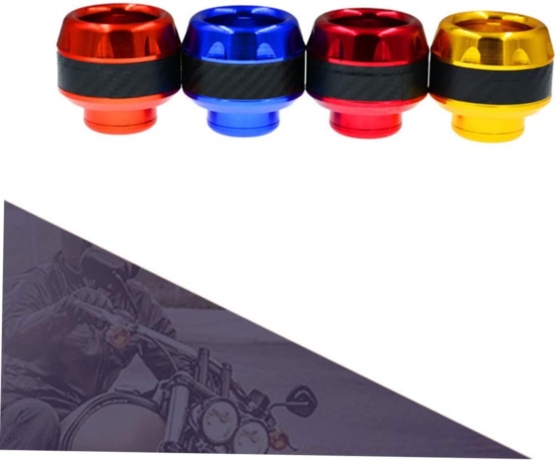 OUNONA 1pair Motorcycle Crash Sliders Aluminum Alloy Wheel Protector Front Fork Cups for Electric Mopeds Design Red Finish Reduces Collision Impact Fits Motorcycles
