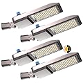 ACOHOOK 240W LED Parking Lot Lights 36000Lm 150LM/W 5000K Adjustable Slipfitter Mount with Smart Photocell Parking Lot Light, IP65 Waterproof ETL Listed LED Pole Light 6KV SPD 7Yrs Warranty -4Pack