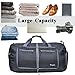 Woogwin Travel Duffel Bag Large Foldable Waterproof Overnight Bag for Beach Swim Bags Pool Sports Gym (60L Black)