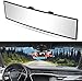 JOYTUTUS Rear View Mirror, Universal 11.81 Inch Panoramic Convex Interior Clip-on Wide Angle Mirror to Reduce Blind Spot Effectively for Car SUV Trucks -Clear